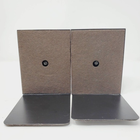 Monogram Metal Bronze & Black Finish Bookends Set of 2 - Picture 4 of 10